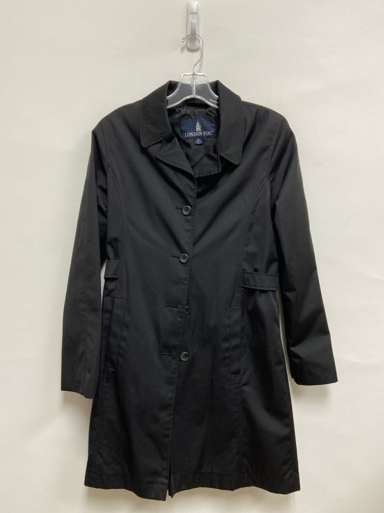 London Fog Size S Black Button Up Ladies Jacket