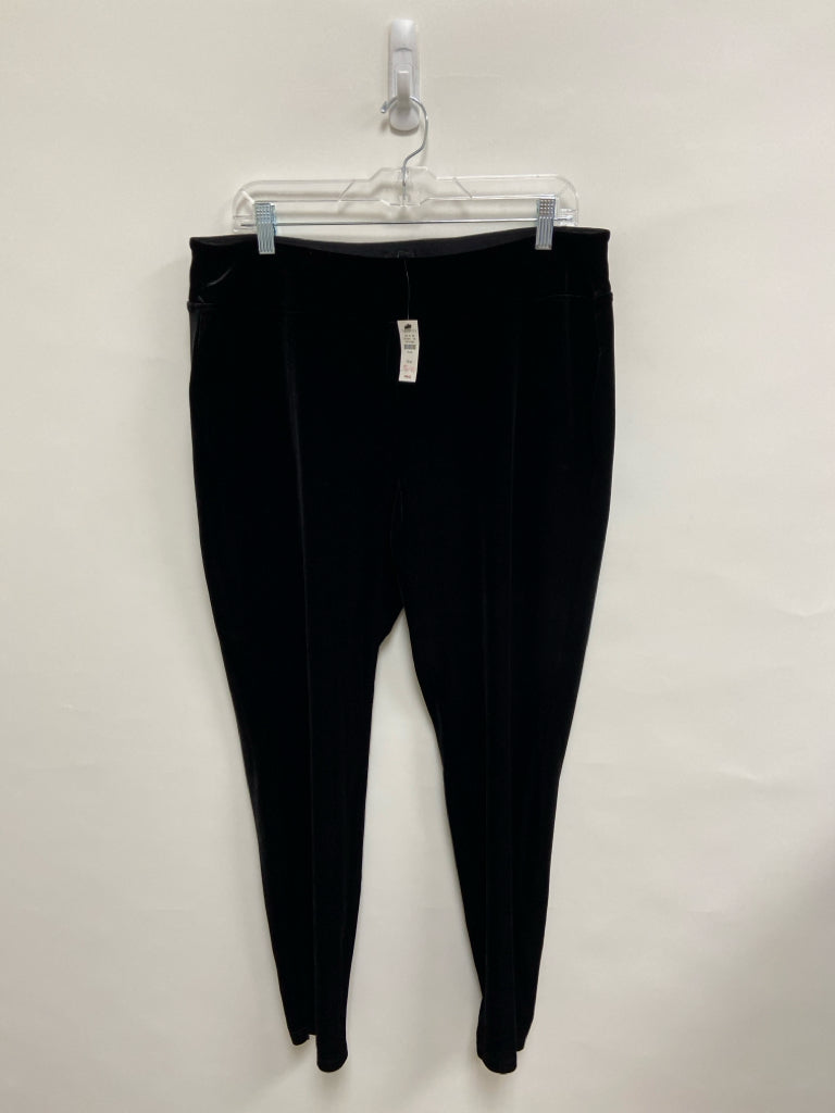 NWT Talbots  SIZE  14W Black Pull-on Plus Size Pants