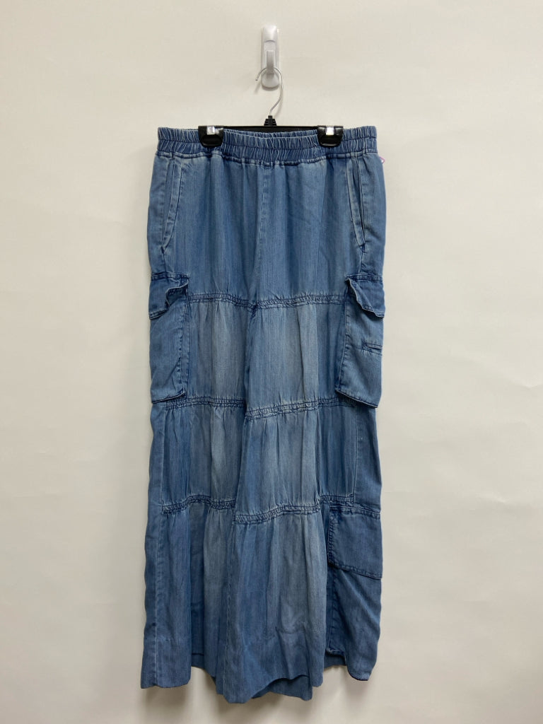Oli &amp; Hali Size M Blue Pocket(s) Tiered Ladies Pants