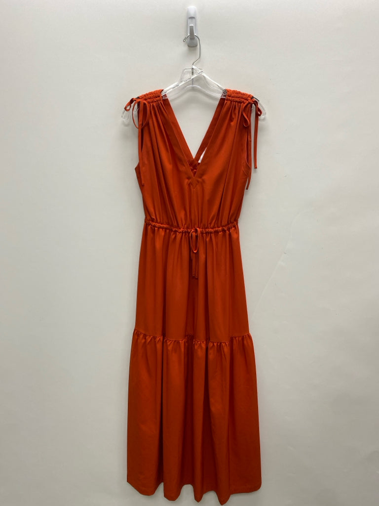 Calvin Klein Size 2 Dark Orange Maxi Ladies Dress
