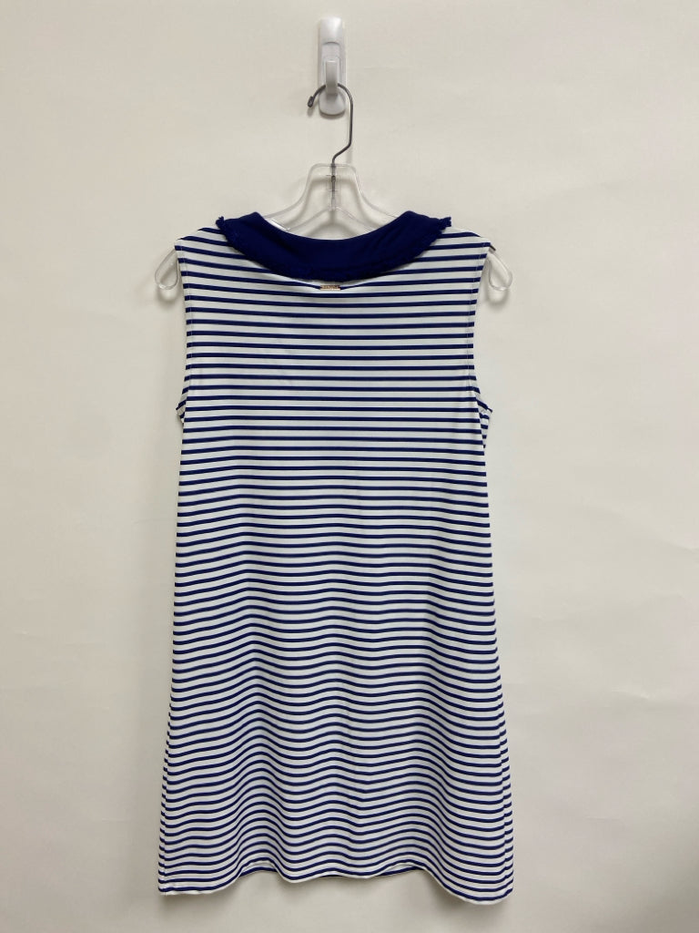 NWT CABANA LIFE Size XS Navy White Striped Sleeveless Ladies Dress