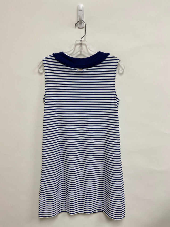NWT CABANA LIFE Size XS Navy White Striped Sleeveless Ladies Dress