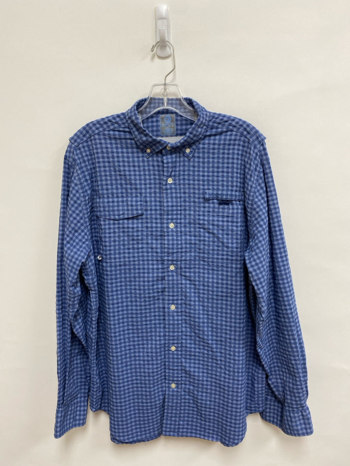 Vineyard Vines Size M Navy/Blue Checkered Button Up Men&
