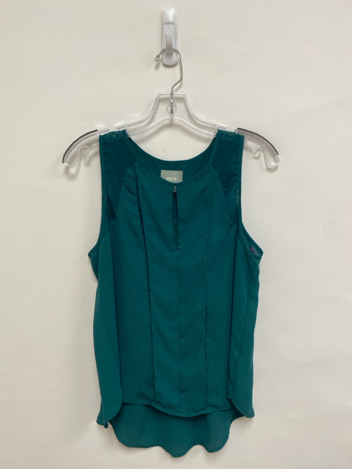 Maeve Size 6 Dark Aqua Sleeveless Ladies Top