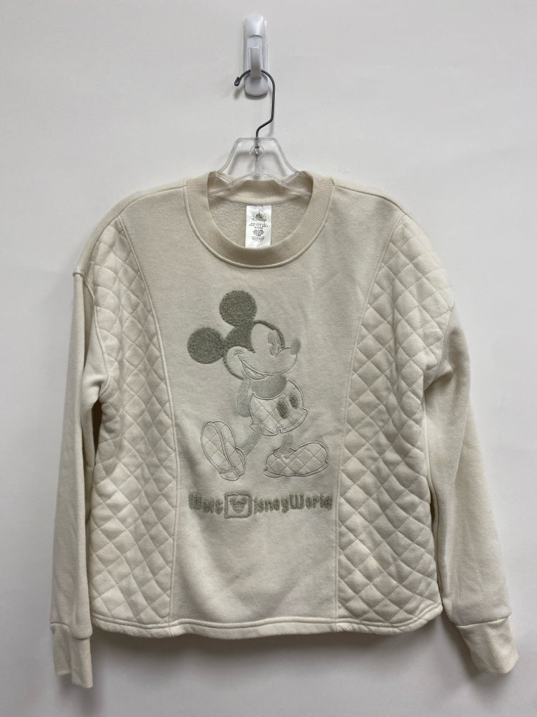 Disney Size S Cream Mickey Mouse Ladies Sweatshirt