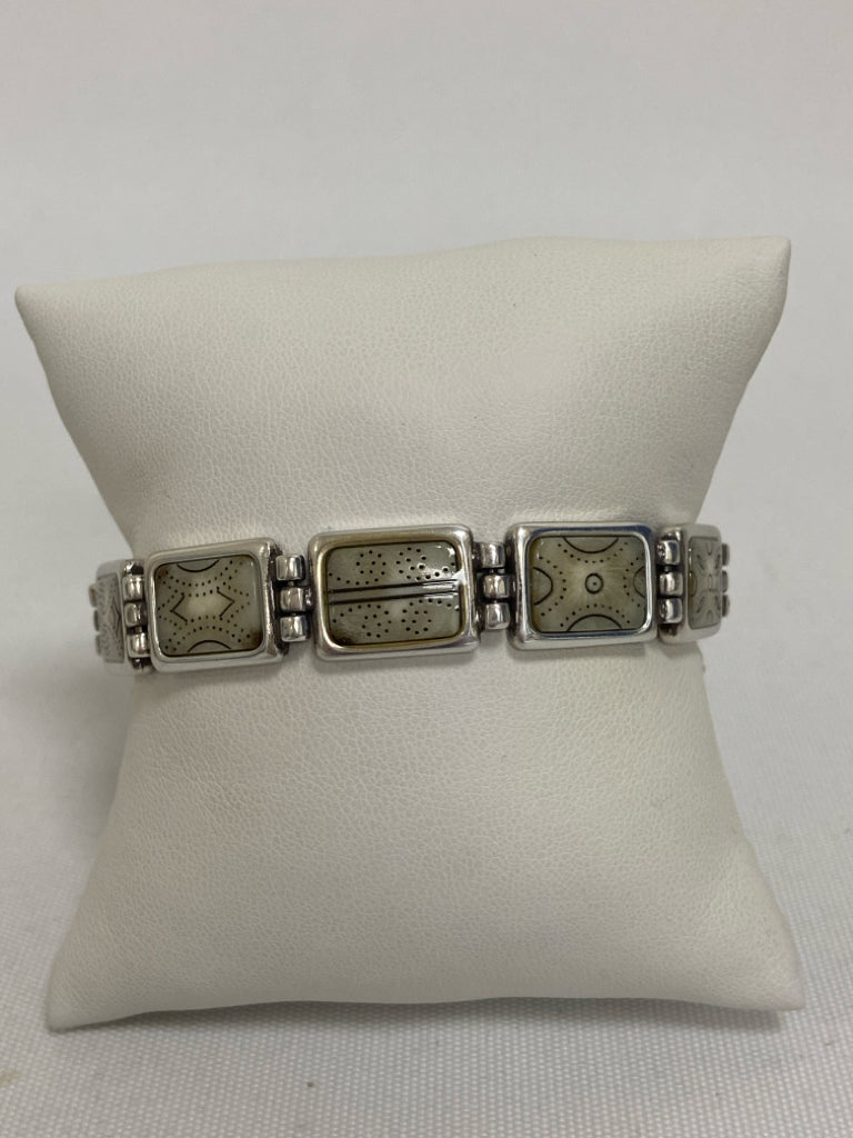 Brighton Silver Color Sage Geometric Bracelet