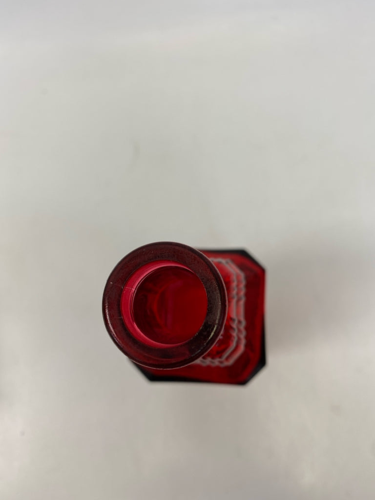 Red Glass Bottle