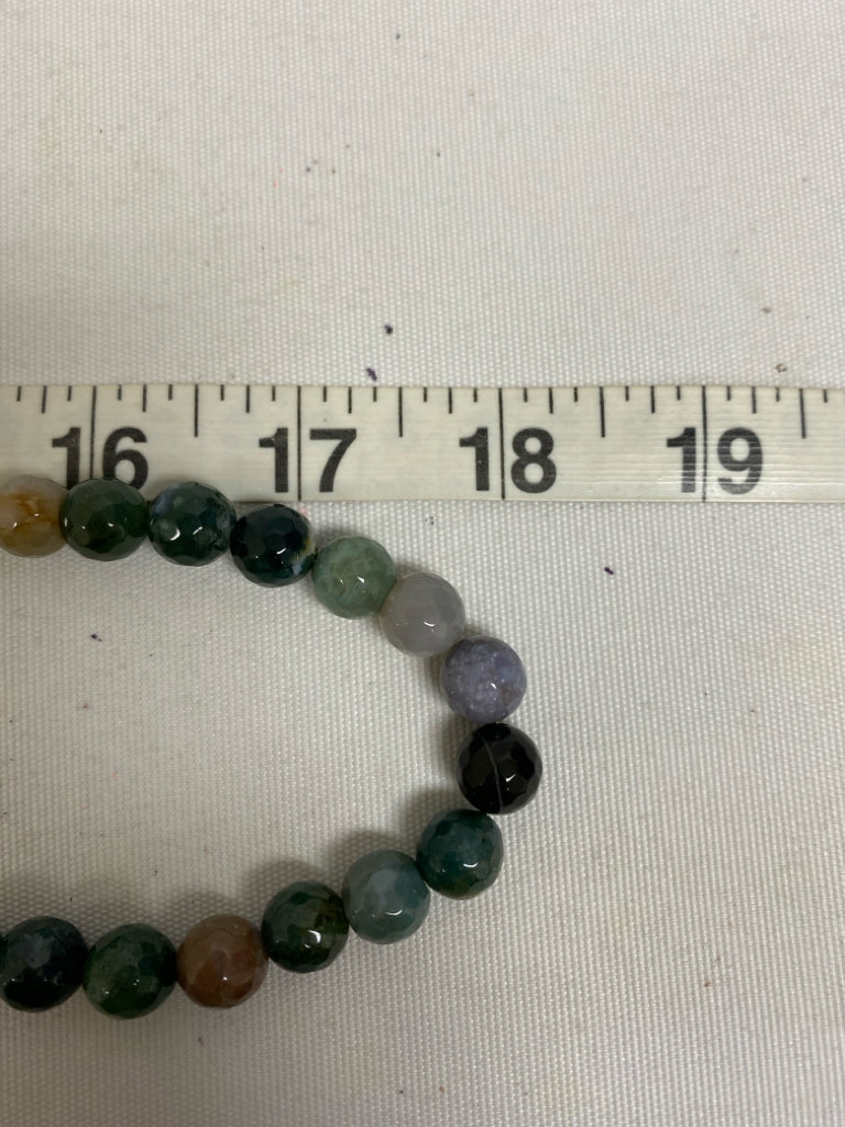 Brown/Gold Multi Color Beaded Necklace