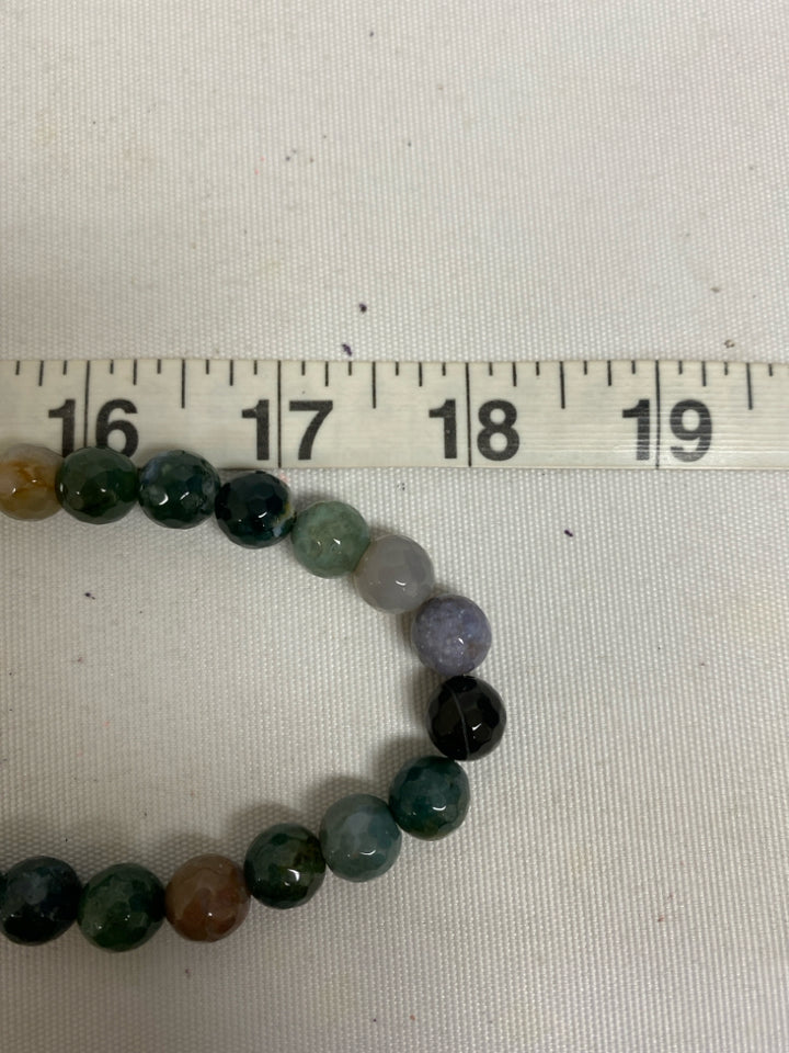 Brown/Gold Multi Color Beaded Necklace