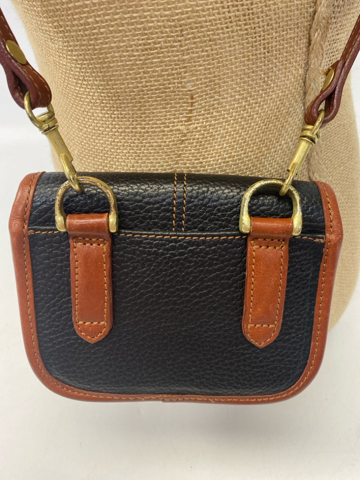 Liz Claiborne Black Brown Trimmed Crossbody