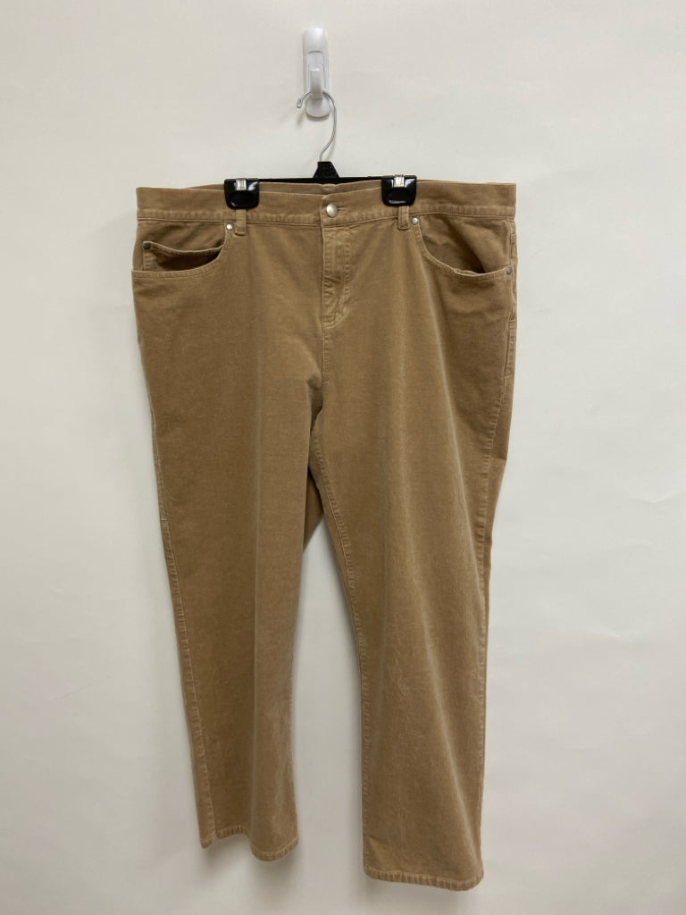 Eileen Fisher Size XL Tan Corduroy Ladies Pants