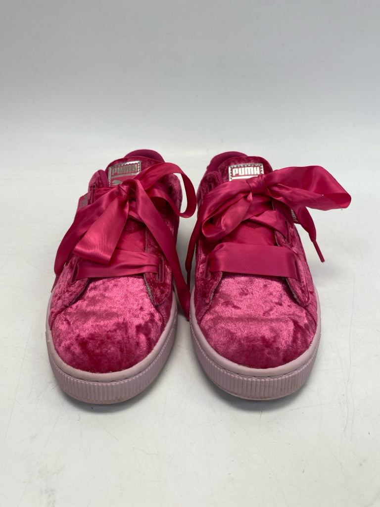 Puma US Shoe Size 7 Hot Pink Lace-up Sneakers