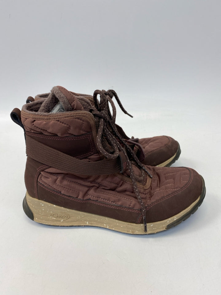 Chaco  Size 9 Burgundy Lace-up Sneakers