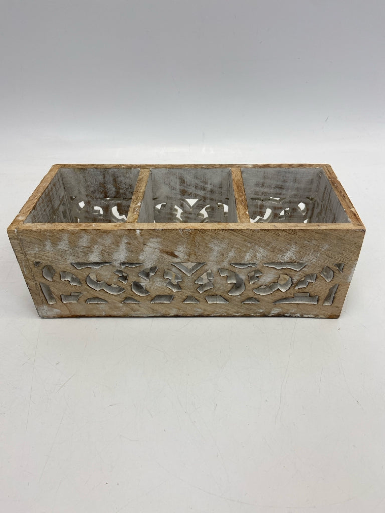 Natural White Cut-Out Wood Box