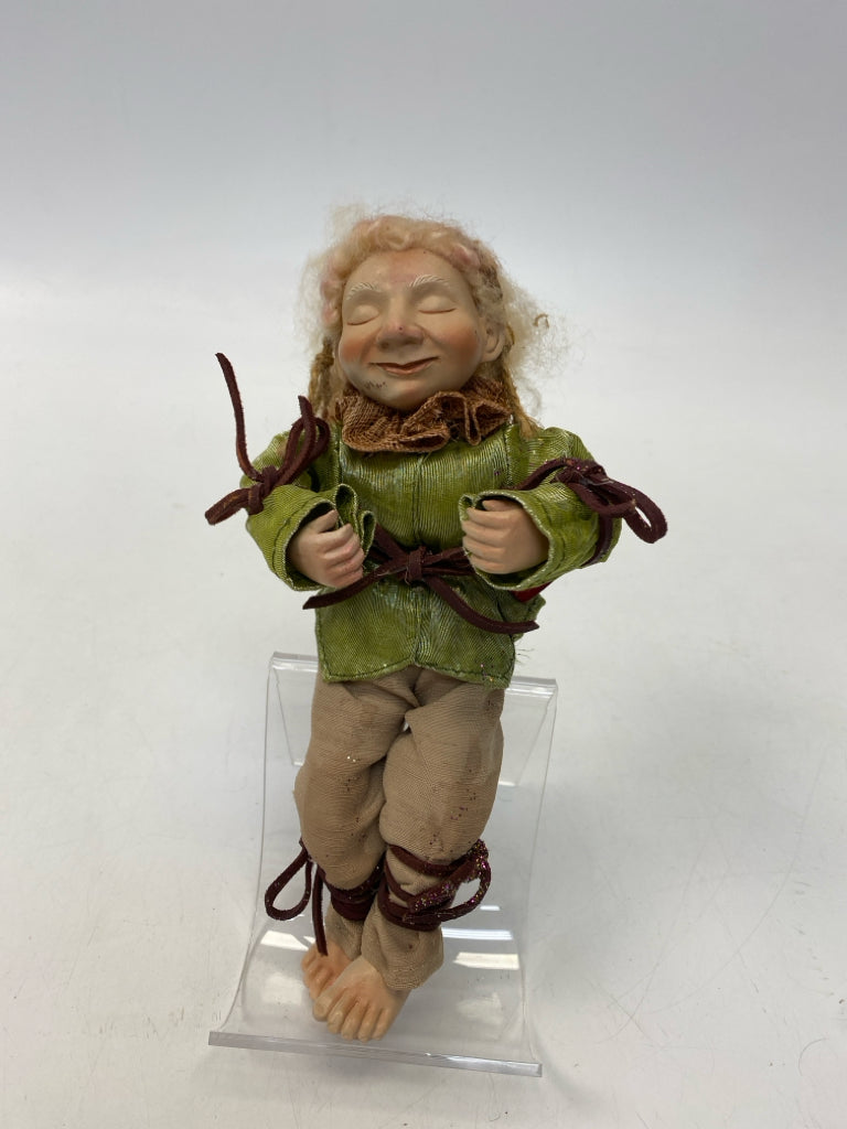 Green Tan Figurine