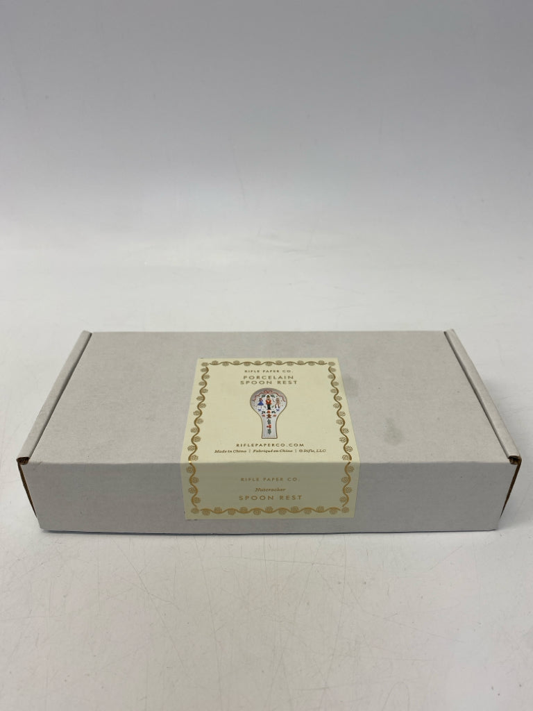 NEW/BOX Rifle Paper Co. White Multi Color Nutcracker Porcelain Christmas