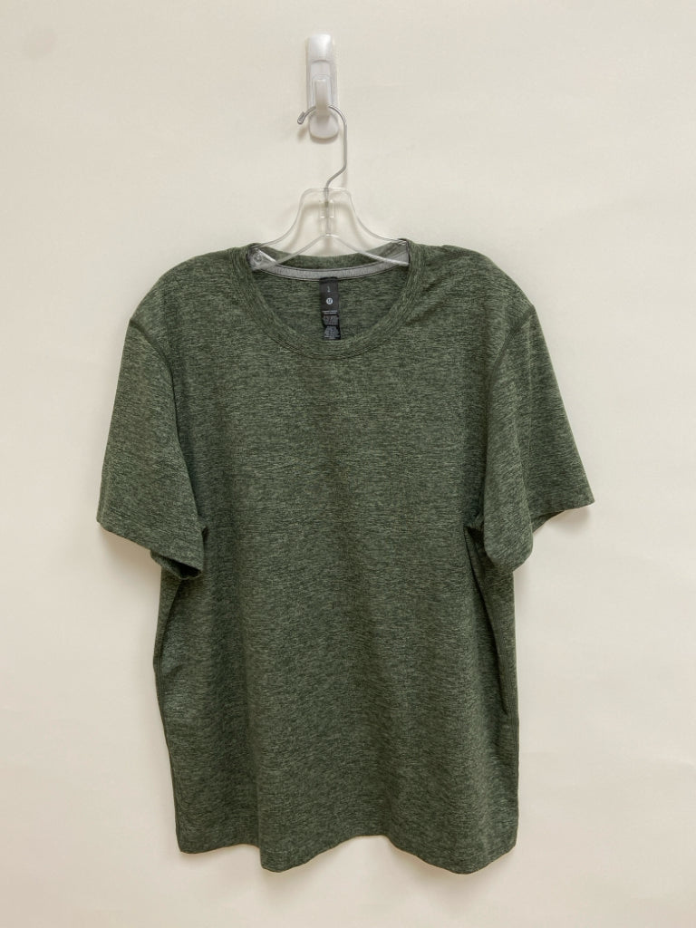 Lululemon Size L Green Streaked Athletic Top
