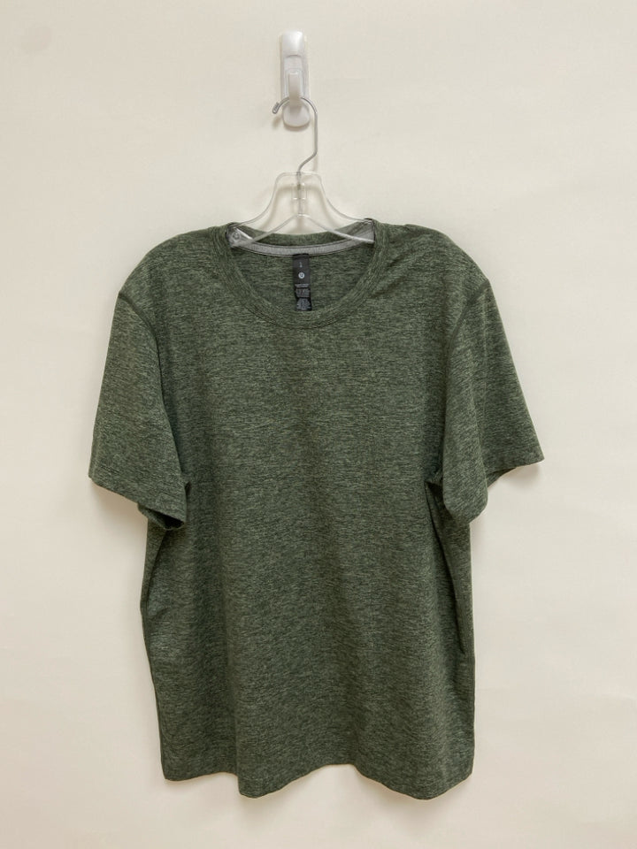 Lululemon Size L Green Streaked Athletic Top