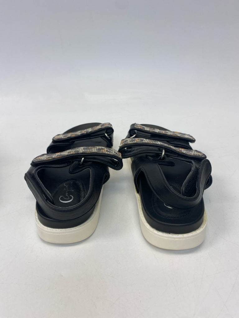 Size 8 Black Rhinestone(s) Sandals