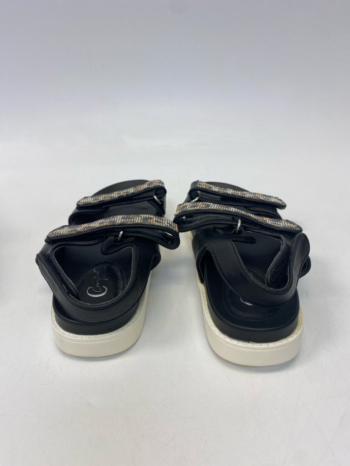 Size 8 Black Rhinestone(s) Sandals