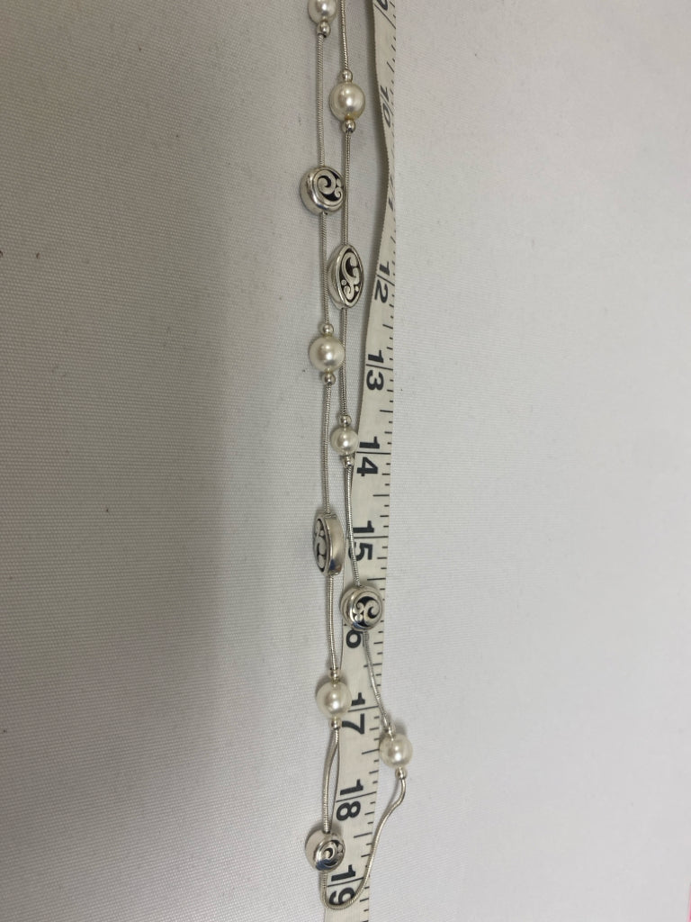 Brighton Silver Color Pearl Shapes Necklace