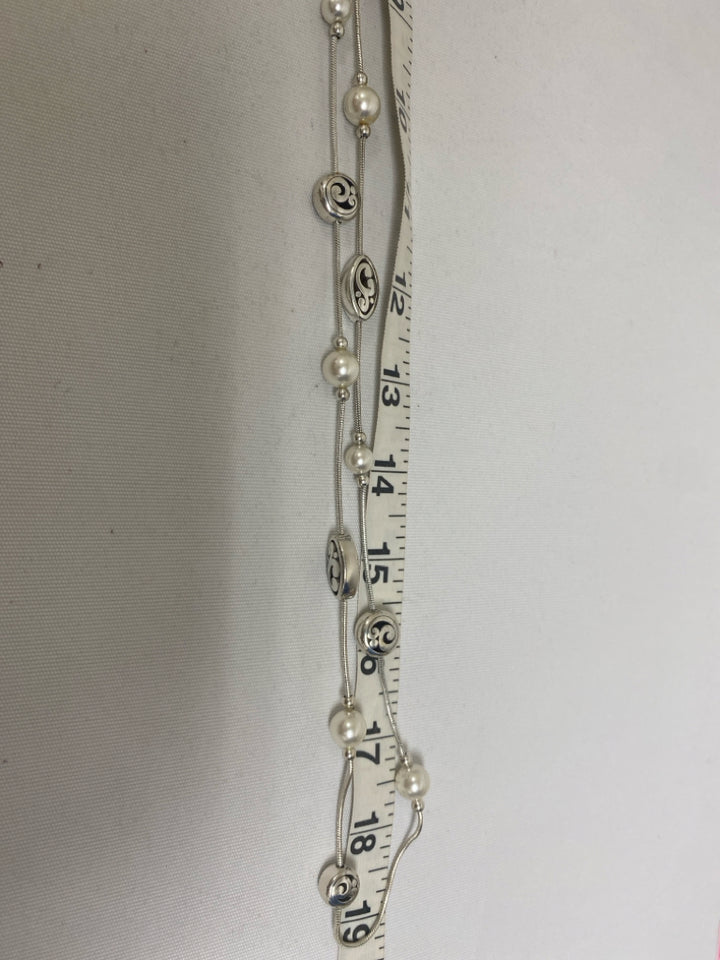 Brighton Silver Color Pearl Shapes Necklace