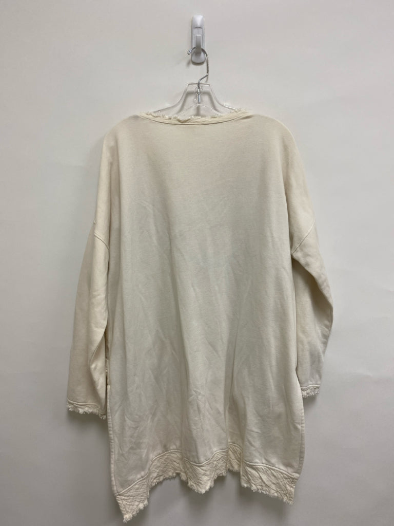 Paper Lace Size OSFM Cream Gray/Tan Ladies Sweatshirt