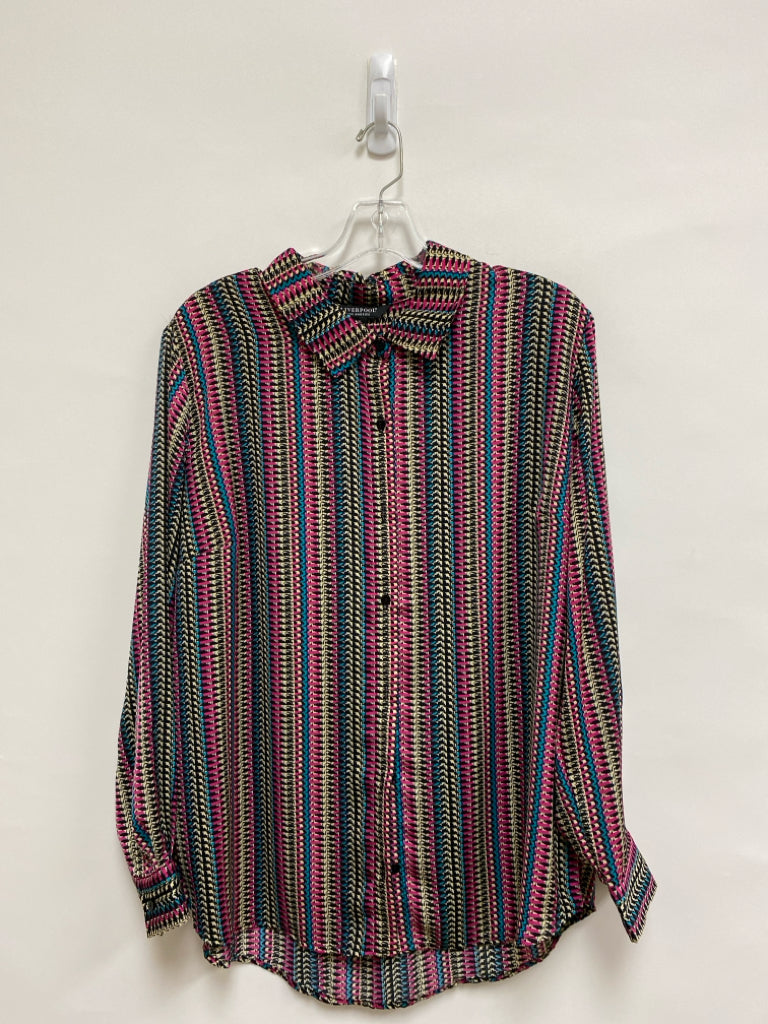 NWT Liverpool Size XL Black Tan/Pink Ladies Top