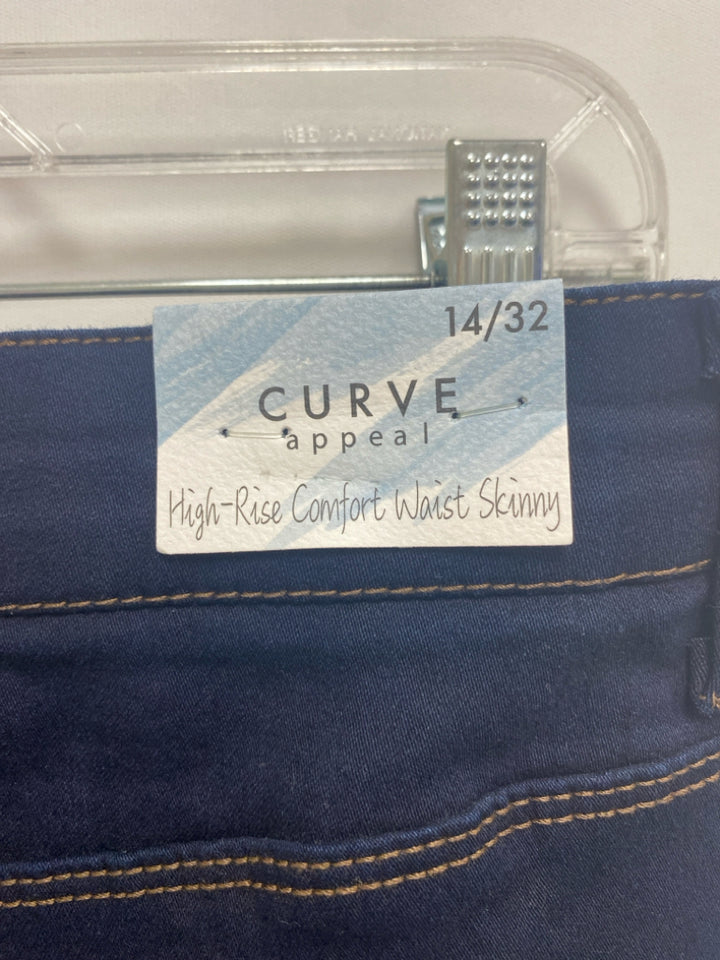 NWT Curve Appeal Size 14 Dark Blue Ladies Jeans