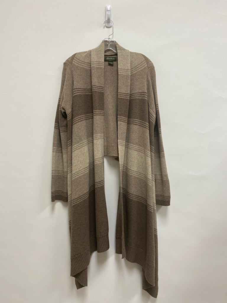 Eddie Bauer Size M Cream/Beige Mocha Drape Ladies Sweater