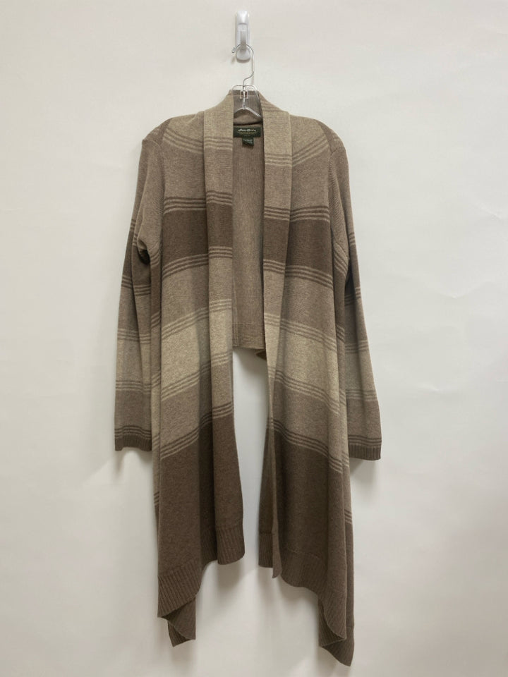 Eddie Bauer Size M Cream/Beige Mocha Drape Ladies Sweater