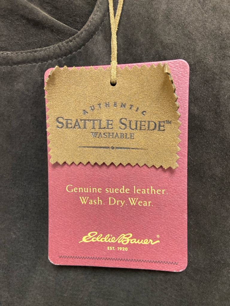 NWT Eddie Bauer Size 10 Dark Brown Leather Ladies Pants