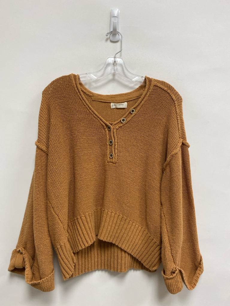 By Together Size S Camel Cropped Ladies Sweater
