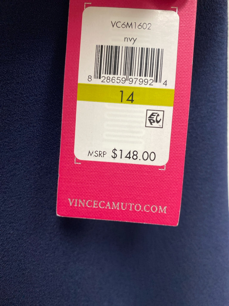 NWT VINCE CAMUTO Size 14 Navy Beaded Ladies Dress