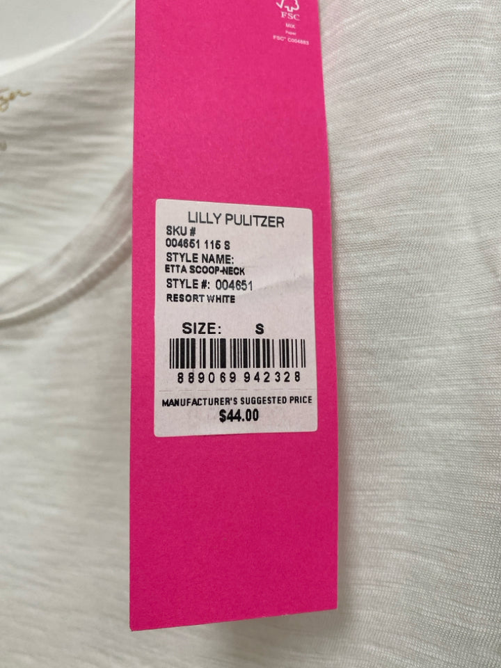 NWT LILLY PULITZER Size S White Ladies Top