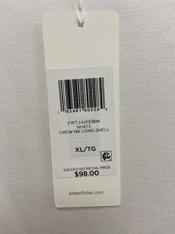 NWT Eileen Fisher Size XL White Sleeveless Ladies Top