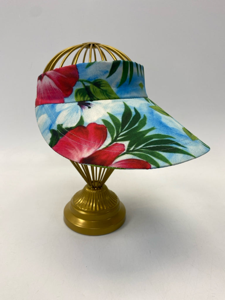 Blue Multi Color Tropical Visor