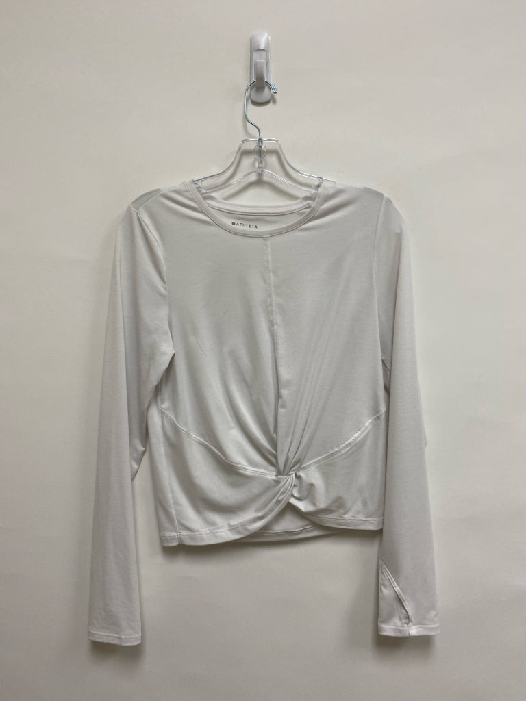 Athleta Size S White Twisted Athletic Top