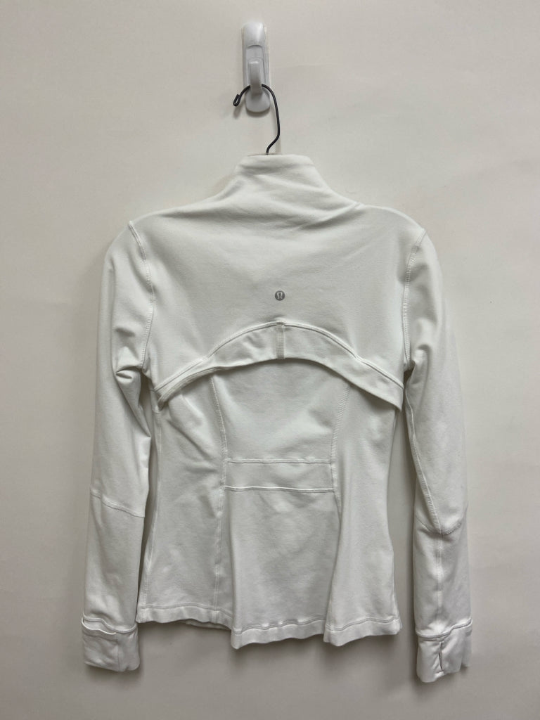 Lululemon Size 6 White Zip Down Athletic Jacket