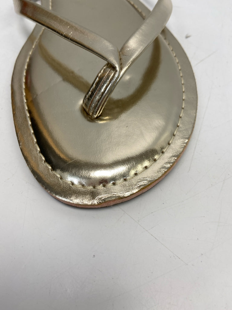J Crew  Size 10 Gold Metallic Sandals