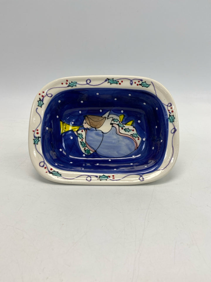 Cream Royal Blue Angel Christmas