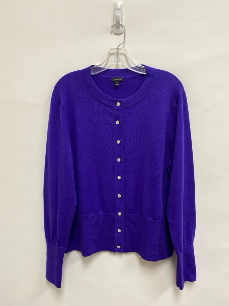 Talbots Size XL Purple Cardigan Ladies Sweater