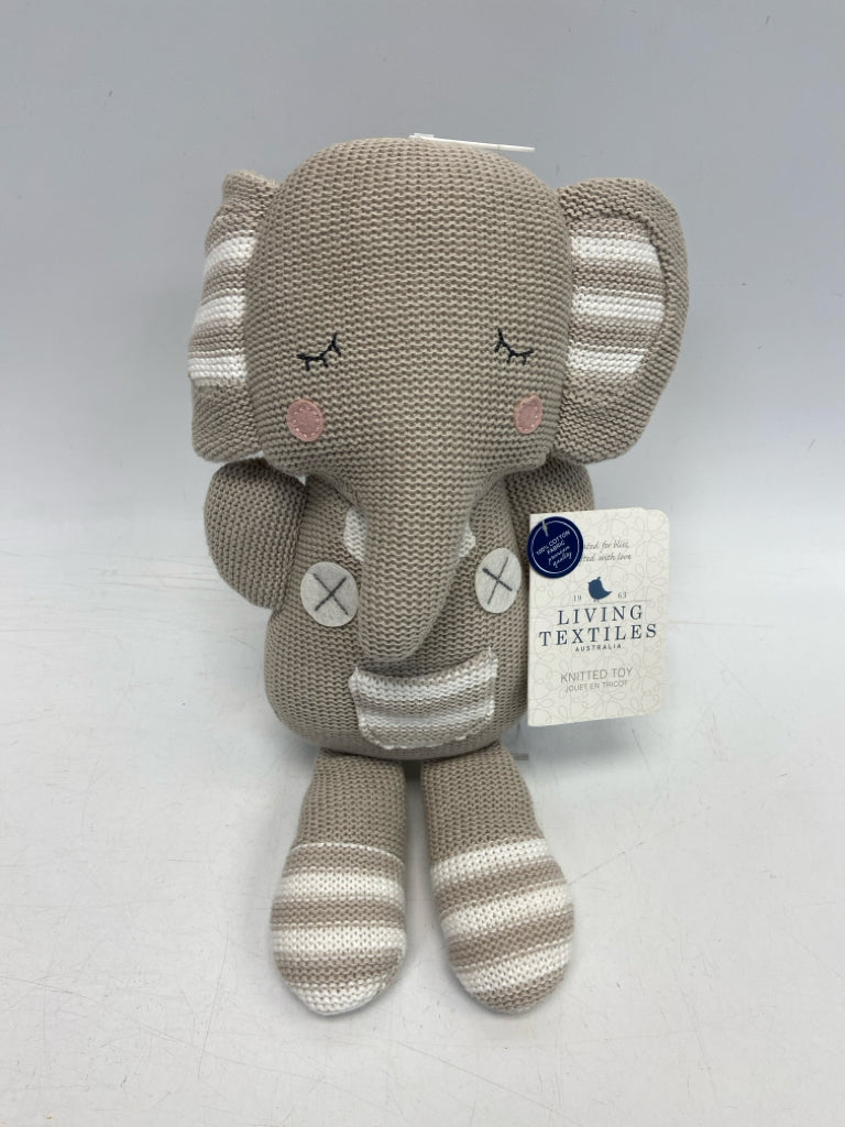 NWT Gray White Knitted Stuffed Animal