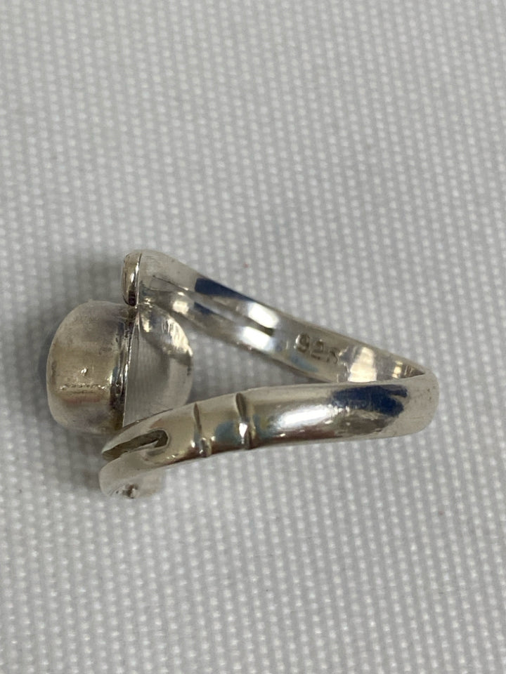 Silver Blue Oval(s) Ring