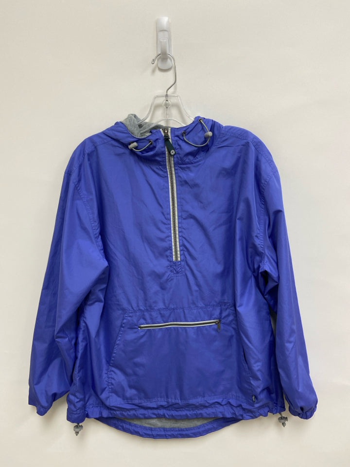 Lauren James Size M Periwinkle Hooded Quarter Zip Ladies Jacket