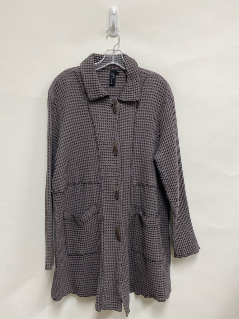 Focus Casual Life Size L Gray Waffle Ladies Jacket