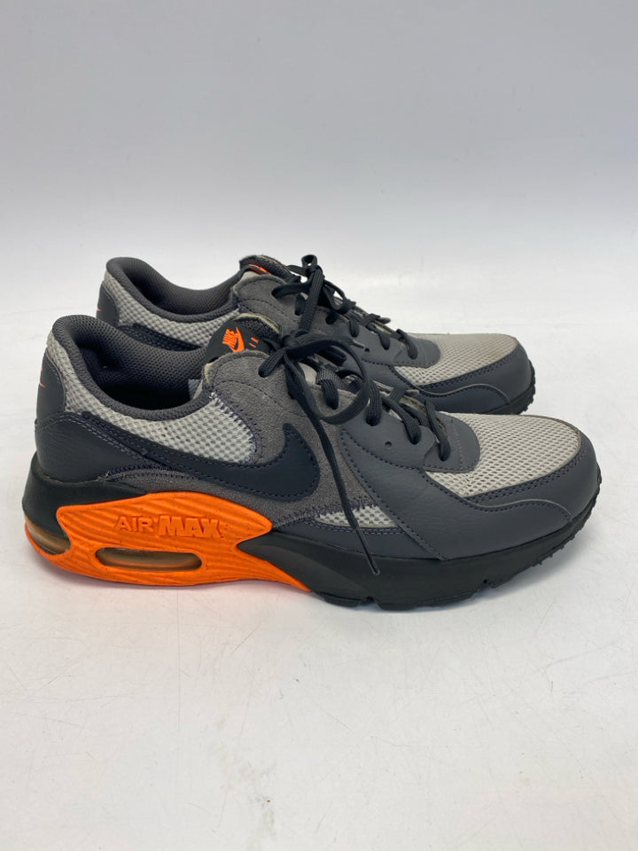 Nike Size 8.5 Gray Orange Lace-Up Men&