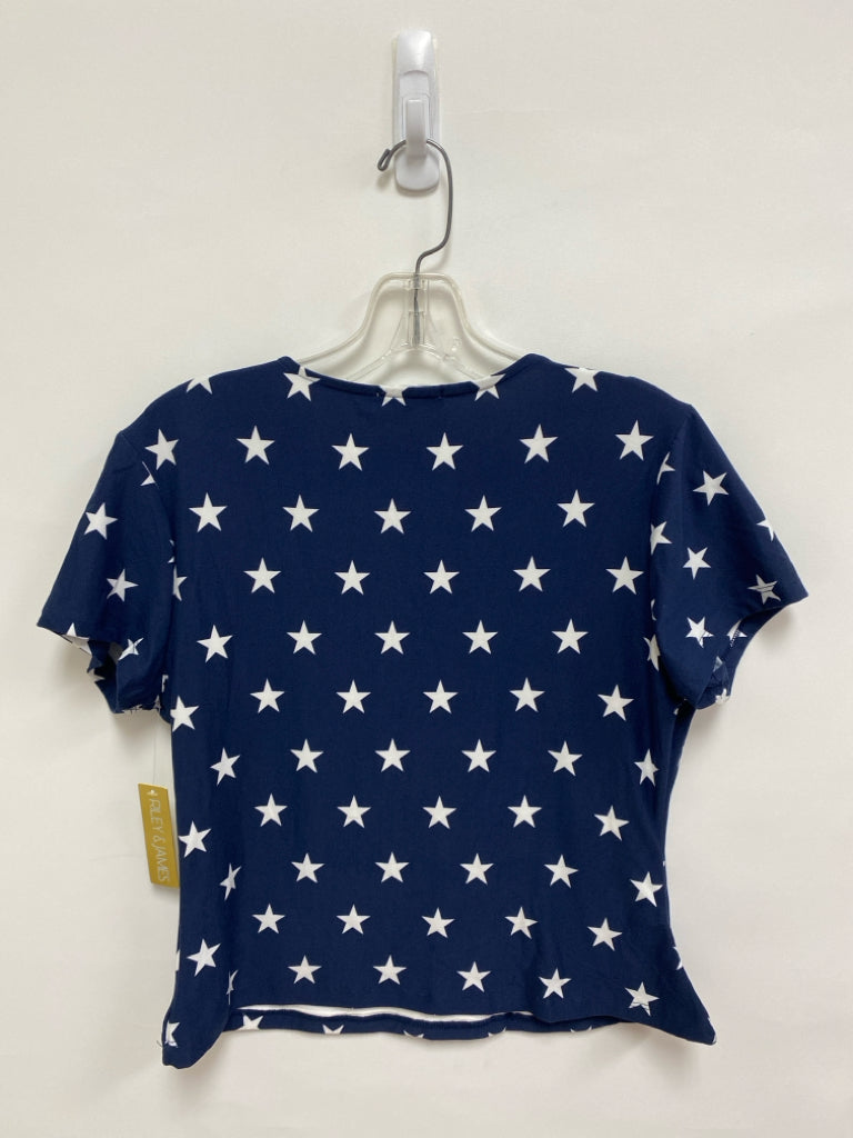 NWT Size XL Navy White Stars Ladies Top
