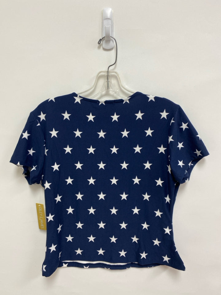 NWT Size XL Navy White Stars Ladies Top