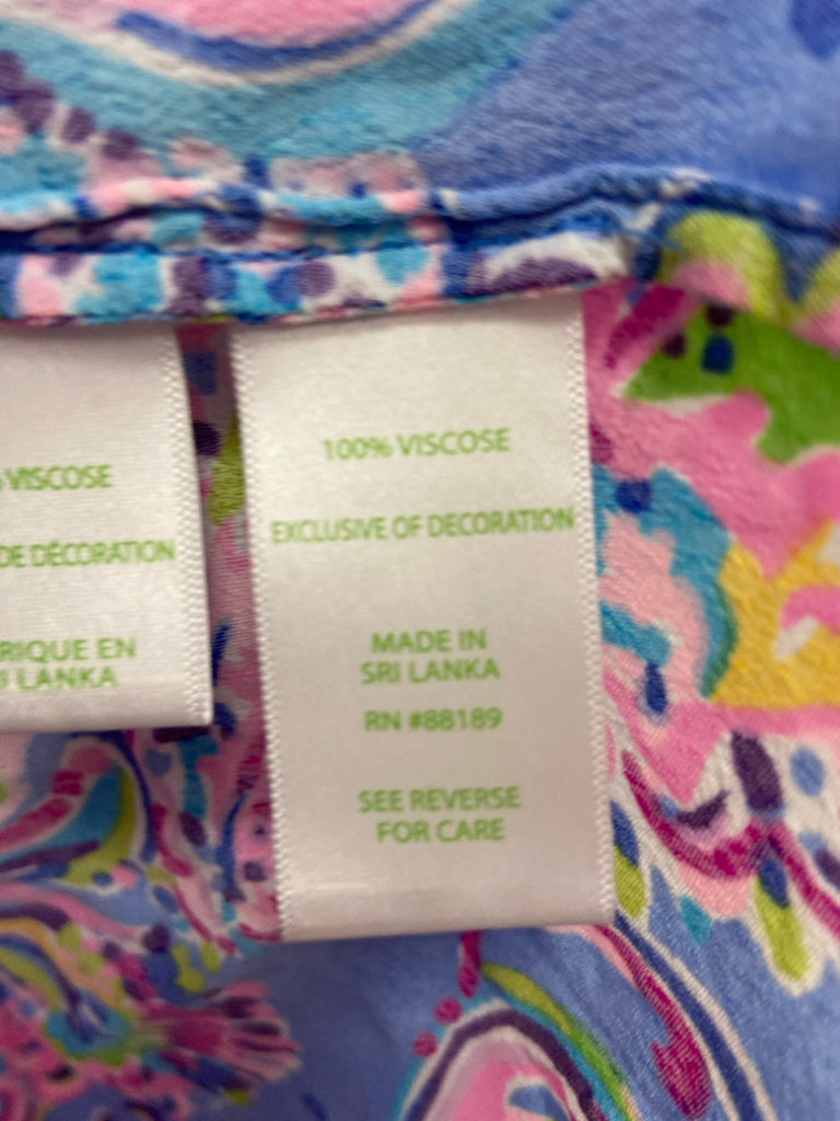 NWT LILLY PULITZER Size 12 Periwinkle Pink/Green Quarter Zip Ladies Dress